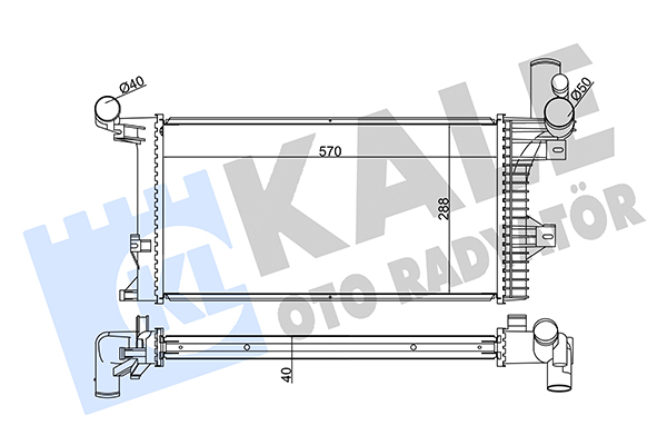Radiator, racire motor 349305 KALE OTO RADYATÖR