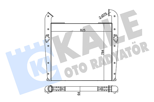 Intercooler, compresor 349320 KALE OTO RADYATÖR