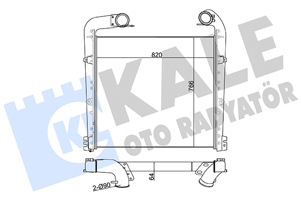 Intercooler, compresor 349325 KALE OTO RADYATÖR