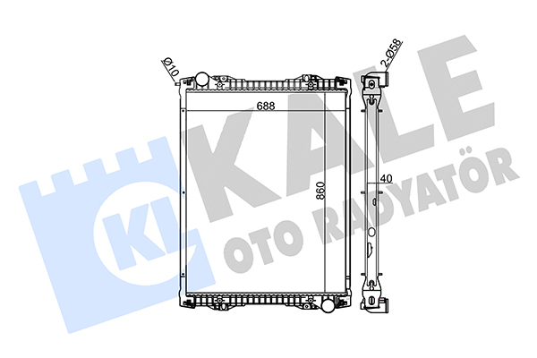 Radiator, racire motor 349330 KALE OTO RADYATÖR