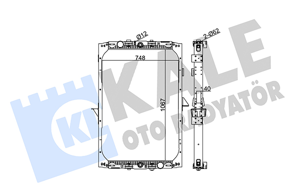 Radiator, racire motor 349345 KALE OTO RADYATÖR