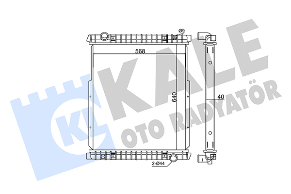 Radiator, racire motor 349350 KALE OTO RADYATÖR