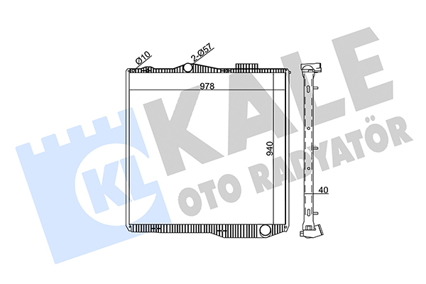 Radiator, racire motor 349360 KALE OTO RADYATÖR