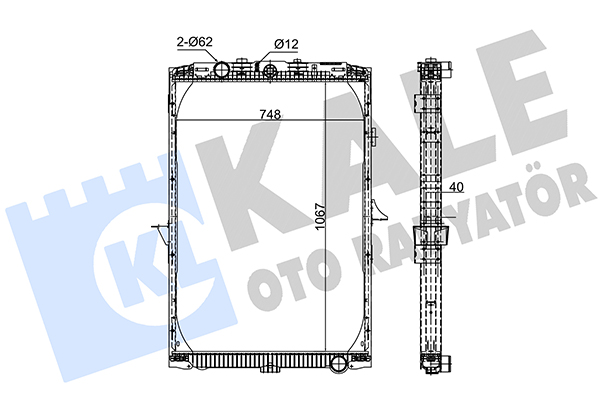 Radiator, racire motor 349365 KALE OTO RADYATÖR