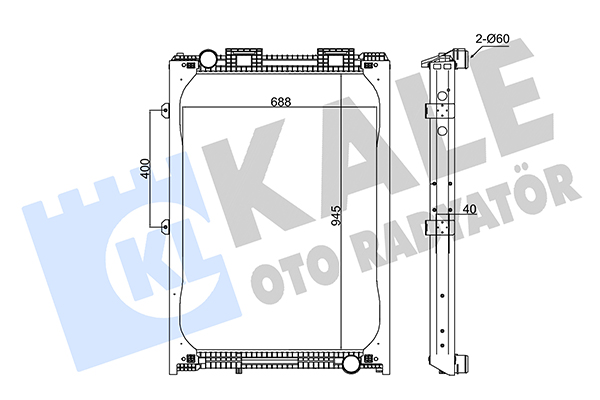 Radiator, racire motor 349370 KALE OTO RADYATÖR