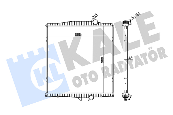Radiator, racire motor 349390 KALE OTO RADYATÖR