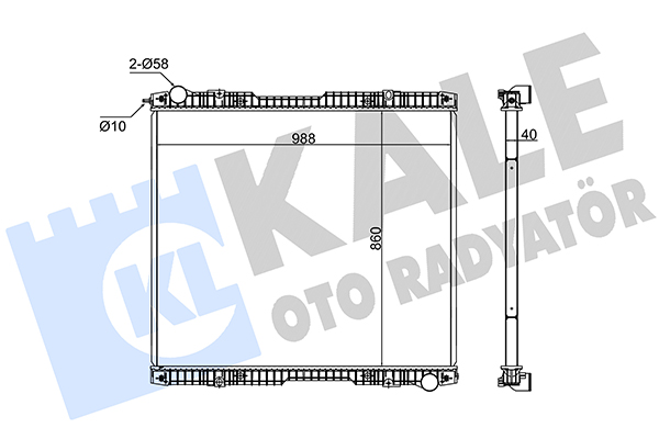 Radiator, racire motor 349425 KALE OTO RADYATÖR