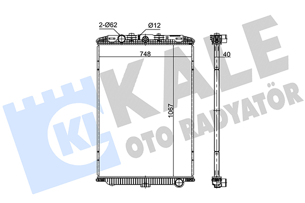 Radiator, racire motor 349450 KALE OTO RADYATÖR