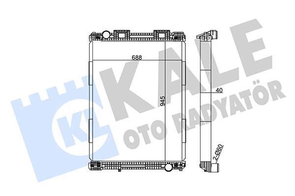 Radiator, racire motor 349455 KALE OTO RADYATÖR