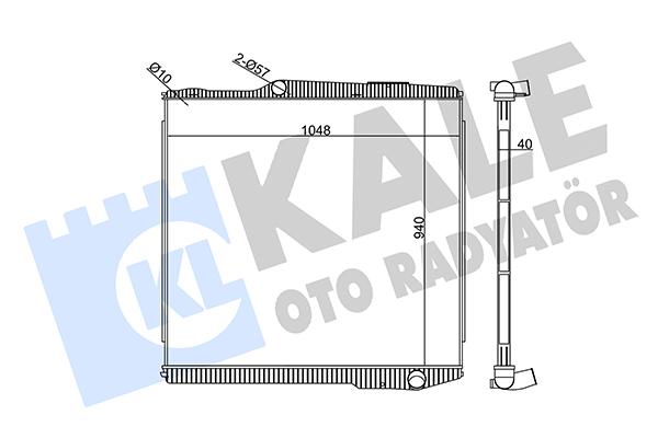 Radiator, racire motor 349480 KALE OTO RADYATÖR