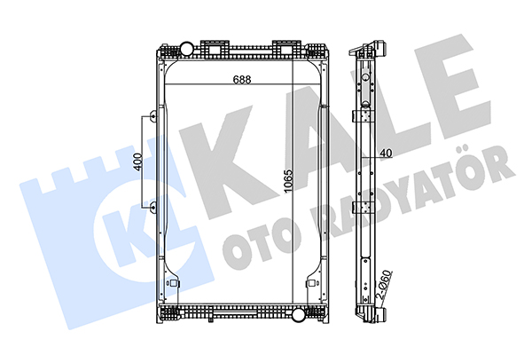 Radiator, racire motor 349505 KALE OTO RADYATÖR