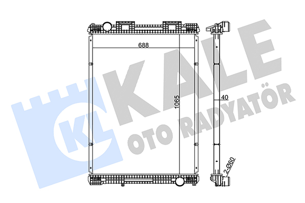 Radiator, racire motor 349515 KALE OTO RADYATÖR