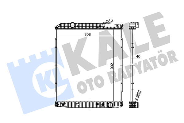 Radiator, racire motor 349520 KALE OTO RADYATÖR