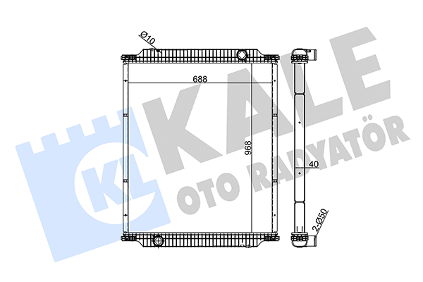 Radiator, racire motor 349550 KALE OTO RADYATÖR