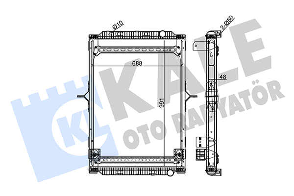 Radiator, racire motor 350155 KALE OTO RADYATÖR