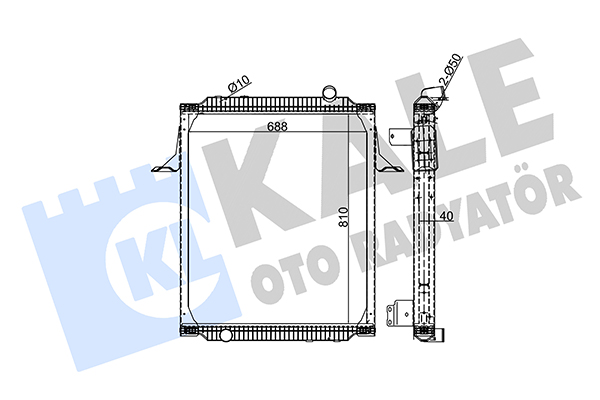 Radiator, racire motor 350165 KALE OTO RADYATÖR