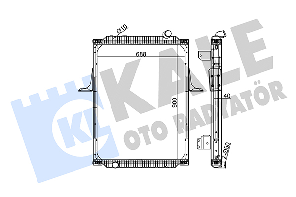 Radiator, racire motor 350170 KALE OTO RADYATÖR