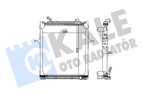Radiator, racire motor 350175 KALE OTO RADYATÖR