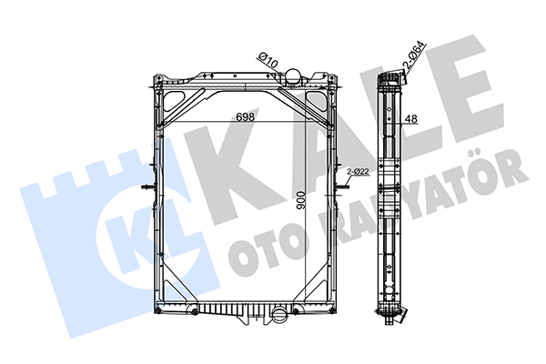 Radiator, racire motor 350180 KALE OTO RADYATÖR