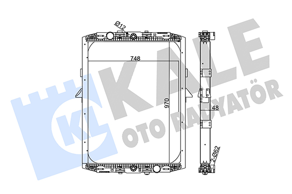 Radiator, racire motor 350195 KALE OTO RADYATÖR