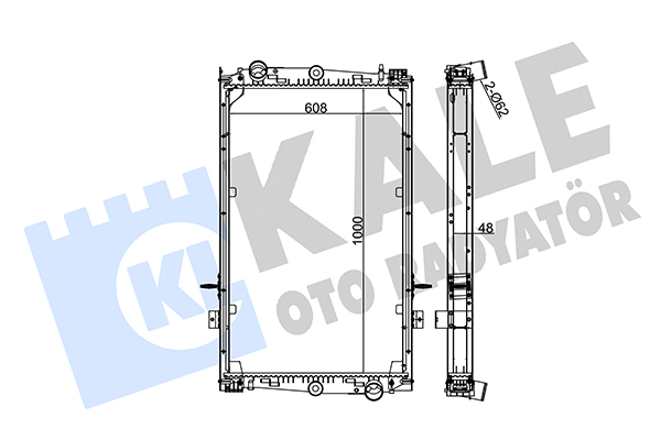 Radiator, racire motor 350220 KALE OTO RADYATÖR