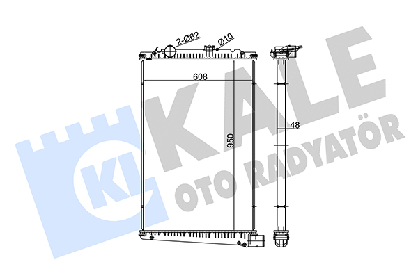 Radiator, racire motor 350225 KALE OTO RADYATÖR