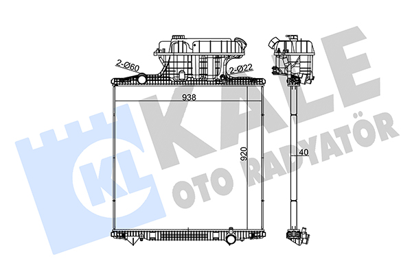 Radiator, racire motor 350245 KALE OTO RADYATÖR