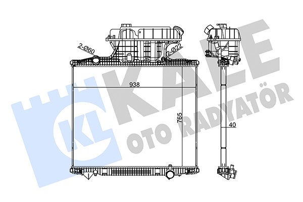 Radiator, racire motor 350255 KALE OTO RADYATÖR