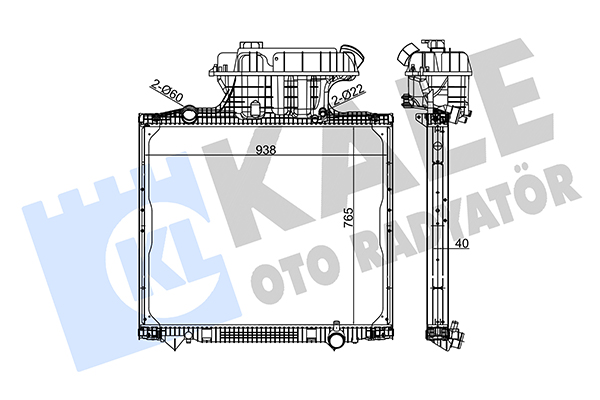 Radiator, racire motor 350260 KALE OTO RADYATÖR