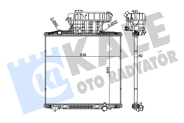 Radiator, racire motor 350265 KALE OTO RADYATÖR