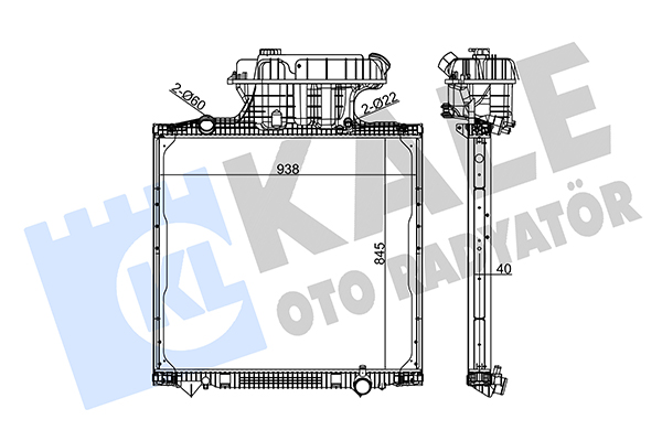 Radiator, racire motor 350270 KALE OTO RADYATÖR