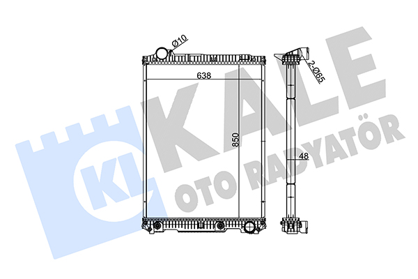 Radiator, racire motor 350280 KALE OTO RADYATÖR