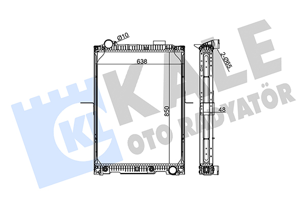 Radiator, racire motor 350285 KALE OTO RADYATÖR