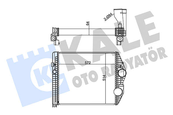 Intercooler, compresor 350310 KALE OTO RADYATÖR