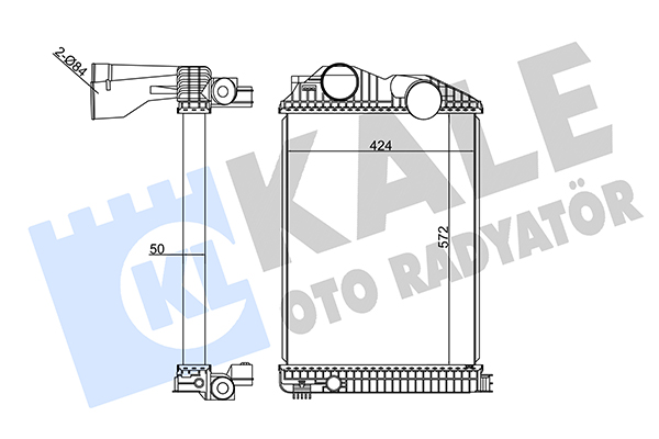 Intercooler, compresor 350315 KALE OTO RADYATÖR
