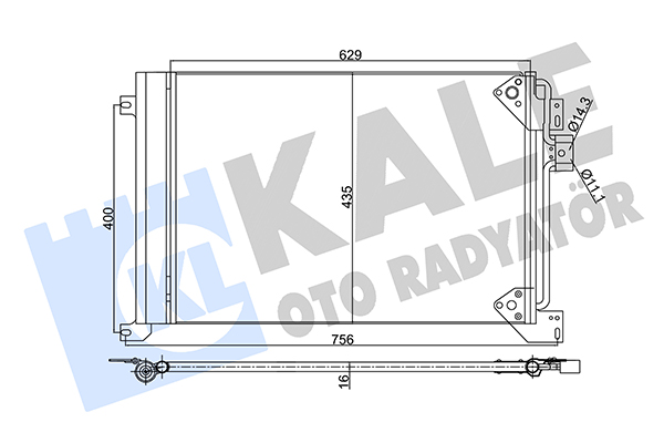 Condensator, climatizare 350335 KALE OTO RADYATÖR