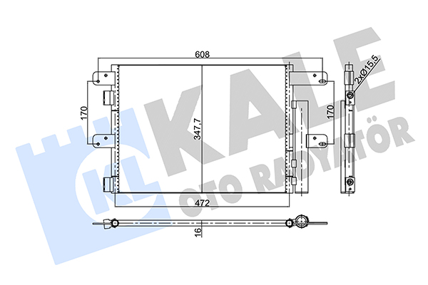 Condensator, climatizare 350340 KALE OTO RADYATÖR