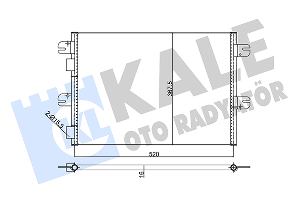 Condensator, climatizare 350345 KALE OTO RADYATÖR