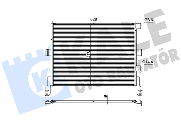 Condensator, climatizare 350370 KALE OTO RADYATÖR