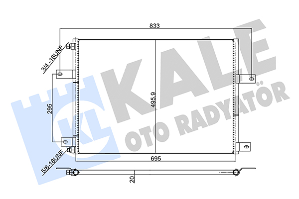 Condensator, climatizare 350375 KALE OTO RADYATÖR