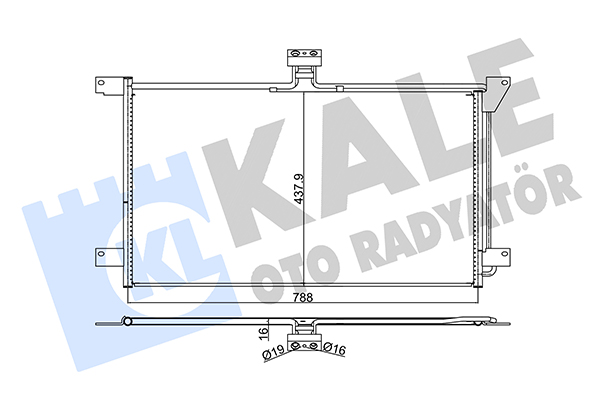 Condensator, climatizare 350380 KALE OTO RADYATÖR