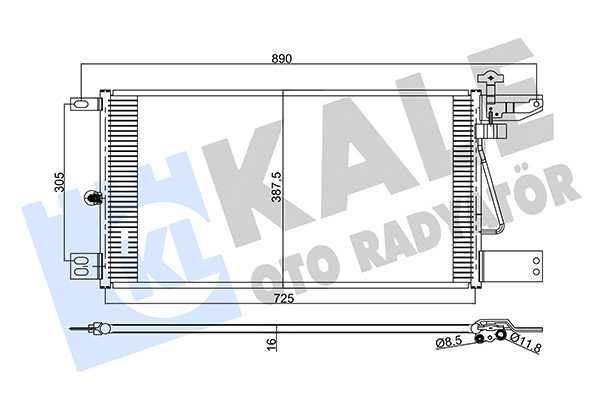 Condensator, climatizare 350390 KALE OTO RADYATÖR