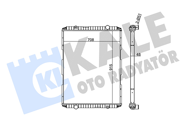 Radiator, racire motor 350750 KALE OTO RADYATÖR