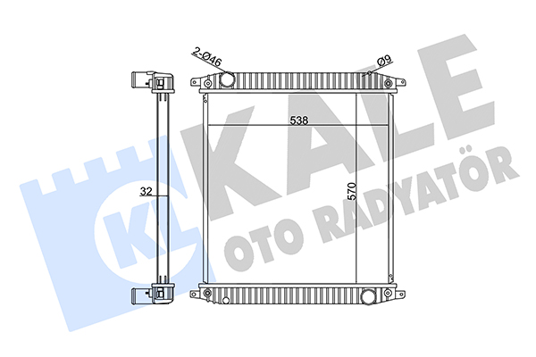 Radiator, racire motor 351395 KALE OTO RADYATÖR
