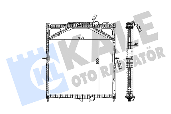 Radiator, racire motor 351415 KALE OTO RADYATÖR