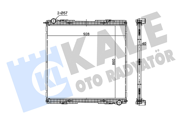 Radiator, racire motor 352825 KALE OTO RADYATÖR