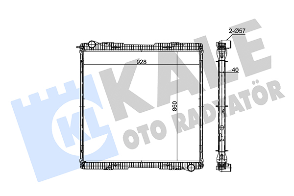 Radiator, racire motor 352830 KALE OTO RADYATÖR