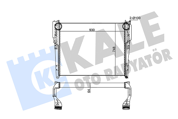 Intercooler, compresor 352880 KALE OTO RADYATÖR