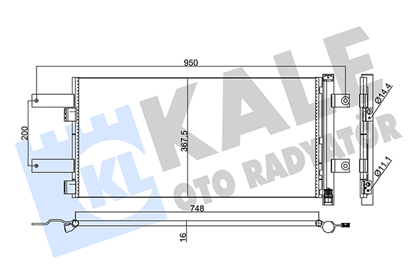 Condensator, climatizare 354095 KALE OTO RADYATÖR