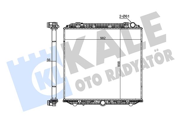 Radiator, racire motor 355055 KALE OTO RADYATÖR